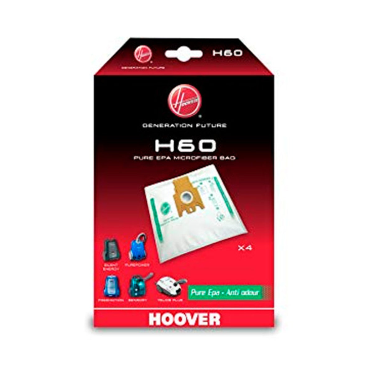 4 sacs aspirateur H60 - Hoover - réf. 35600392 - Cdiscount Electroménager