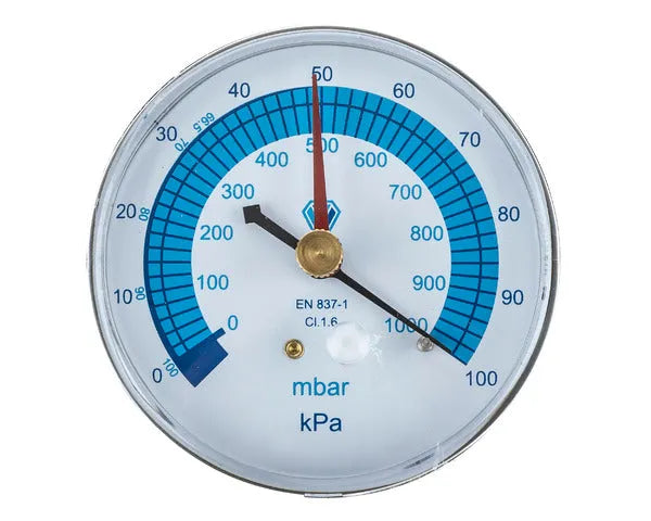 Vacuum gauge 0-1000 mbar ø 80mm 1/8''