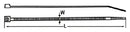 White nylon clamp 2.5x203mm