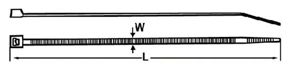 White nylon clamp 2.5x203mm