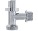 Universal 90º chrome washing machine faucet