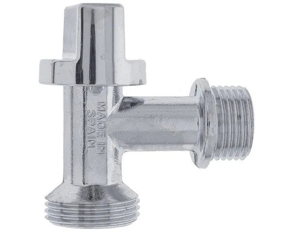 Universal 90º chrome washing machine faucet