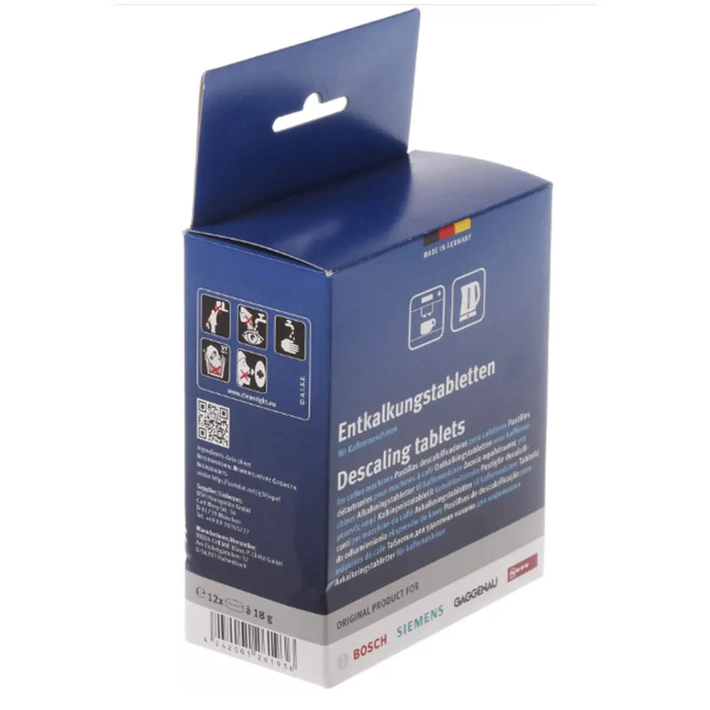 Pastillas descalcificadoras cafeteras Bosch 12 unidades 00311893