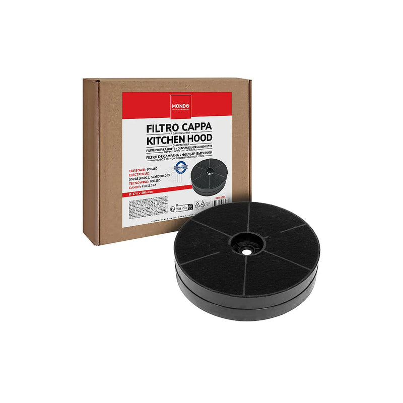 CANDY, ELECTROLUX, TECNOWIND, TURBOAIR - Circular carbon filter extractor hood - 49011522