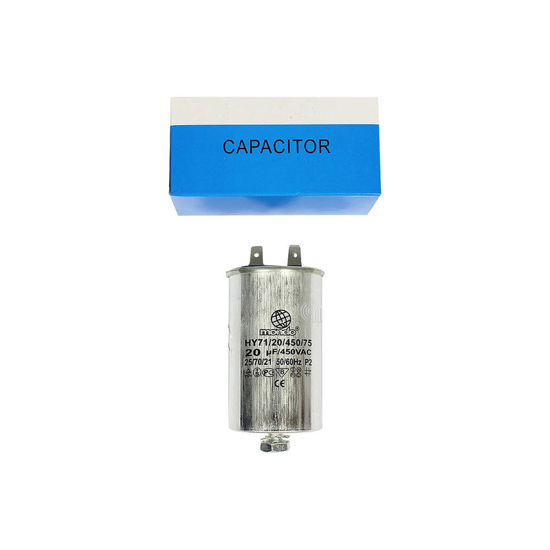 MONDO, UNIVERSAL - Metal Capacitor 20uF for Washing Machine - 00230306