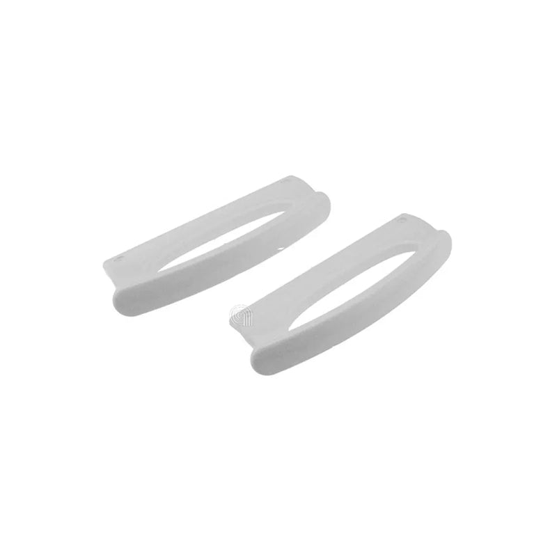 Original white refrigerator door handle Whirlpool Indesit kit 2 units