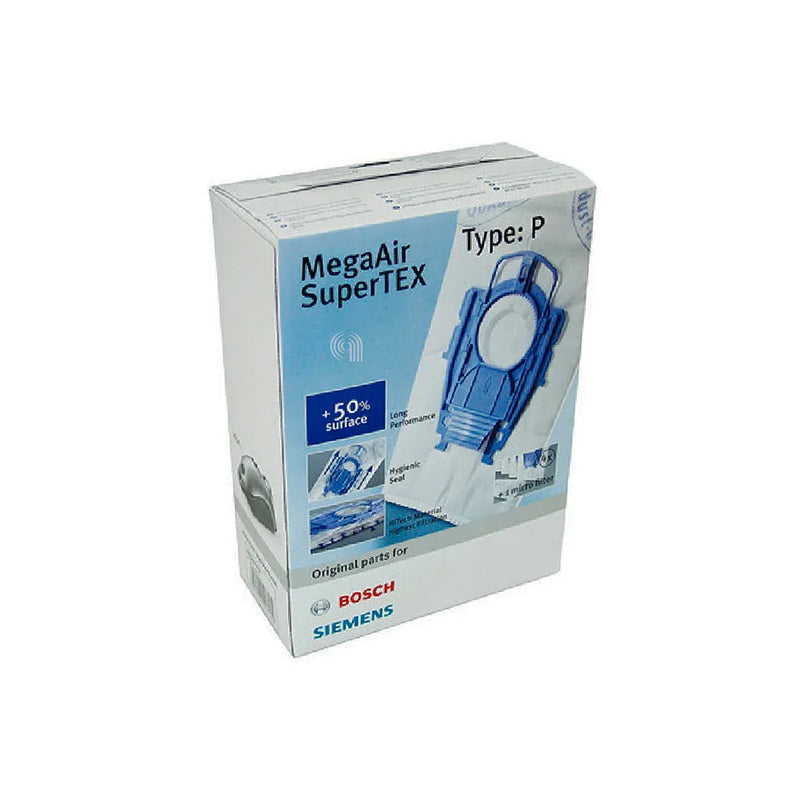 Set of 4 bags + original Bosch type P filter for vacuum cleaner