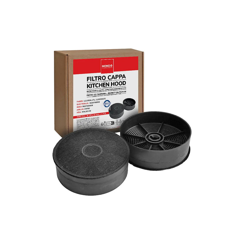 AEG, AIRLUX, BEKO, ELECTROLUX, FABER, FAURE, IKEA, JUNO, PROGRESS, ZANKER, ZANUSSI - Circular carbon filter for extractor hood - F21