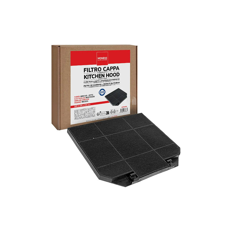 ELECTROLUX, FRANKE, SMEG, WHIRLPOOL, AEG, ARISTON, FABER, INDESIT, PROGRESS, REX, ZANUSSI, ARTHUR MARTIN, BRANDT, ZANKER, HUSQVARNA, JUNO, TRICITY BENDIX, JOHN LEWIS - Rectangular carbon filter for extractor hood - KITFC161