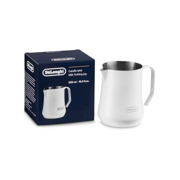 Special jug for creating milk foam 500 ml in white DeLonghi coffee maker AS00006519 DLSC081