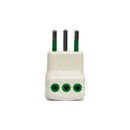Set of 10 tripolar adapters 2P+T 10A Mondo for appliances