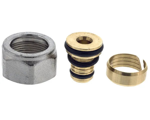 Single-tube valve union fitting 16x2