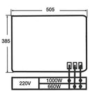 Electric stove plate 505x385mm 1000w