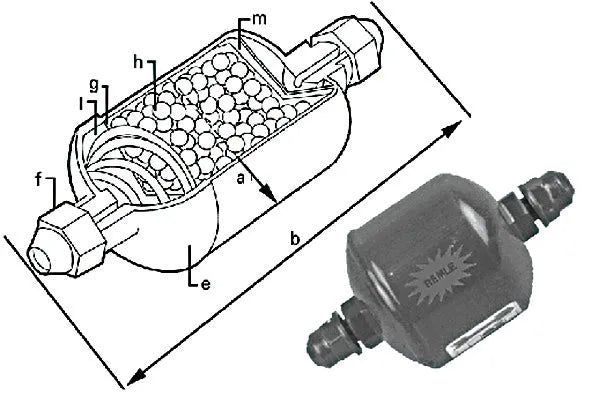 1/2'' Threaded Dehydrator Filter 1780 gr | STANDARD: 03VF610