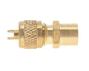Schrader valve gas charging solder with key