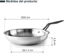 LACOR Origin Stainless Steel Frying Pan 28cm - Model 47328