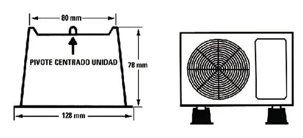 Floor stand for outdoor unit 35cm black