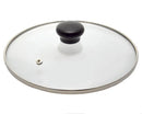 Stainless steel glass lid with valve ø 20 cm.