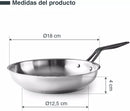 LACOR Origin Stainless Steel Frying Pan 18cm - Model 47318