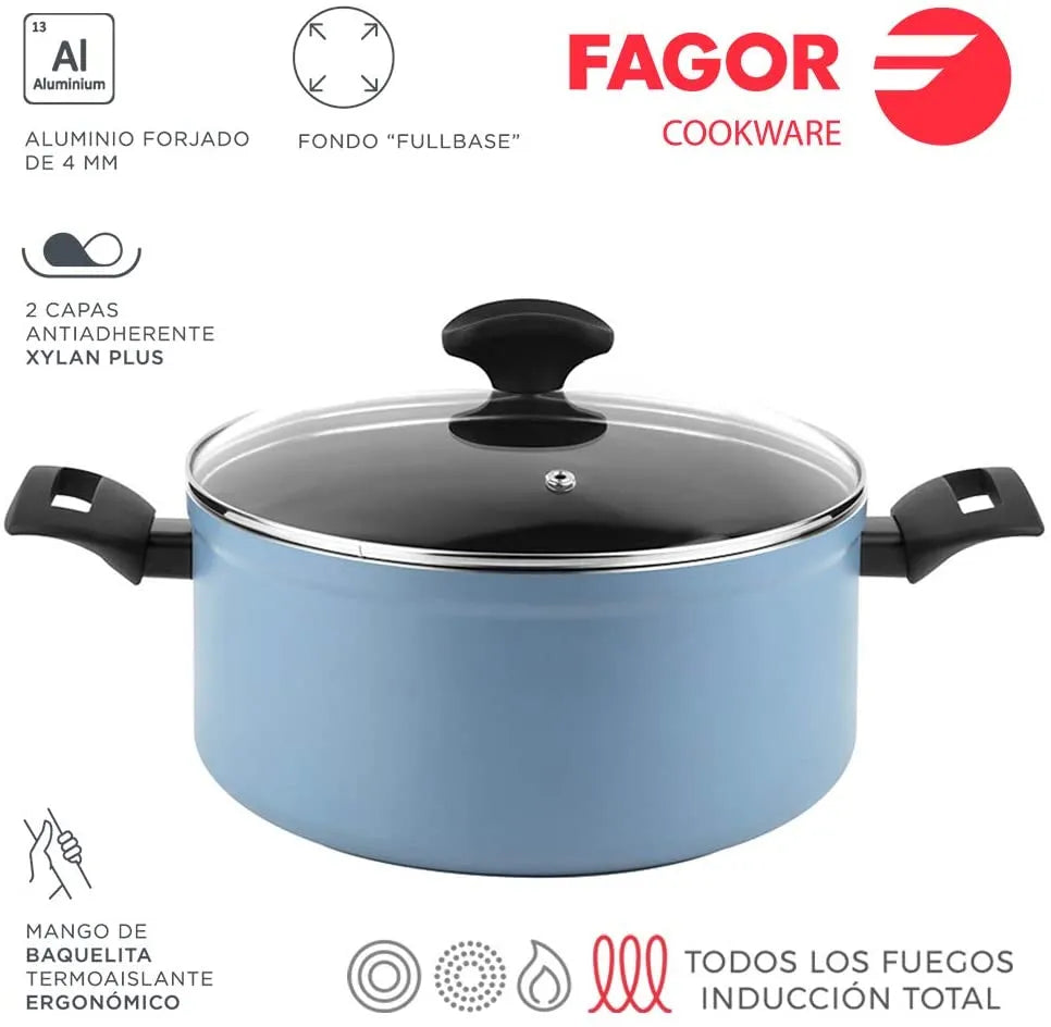 MAXIMA FAGOR Pot + Lid Ø20 cm Blue