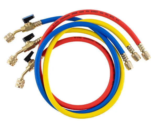 Hose 3x1/4x5/16 with valve 900 mm | 06HF351