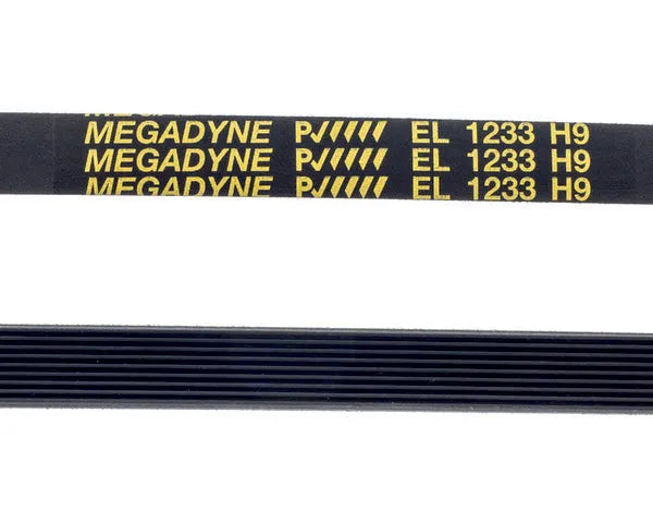 Slotted washing machine belt 1233 h-9