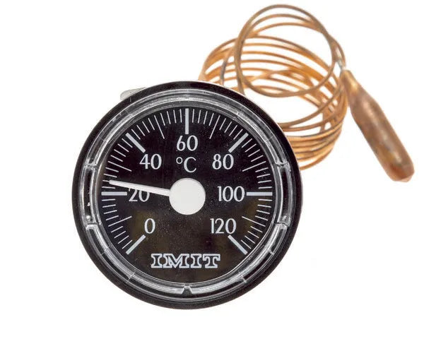 Round thermometer 0º to 120ºC Ø43 mm self-locking