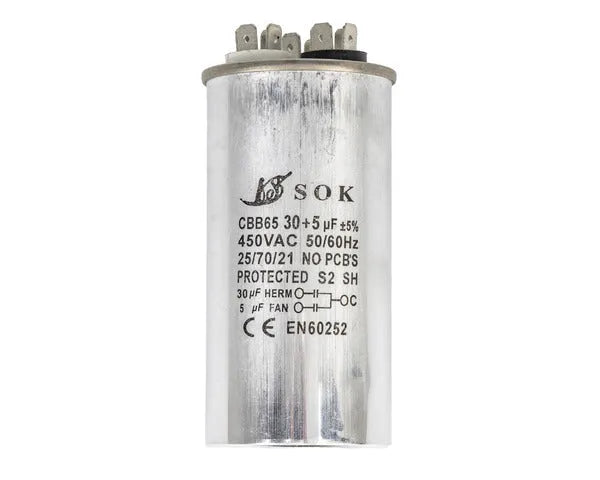 Working Capacitor 30 µF + 5 µF 450V for DCE Air Conditioner