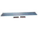 Ventilation grille 900x122mm matte stainless steel