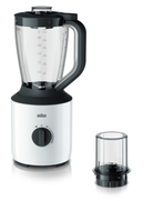 Batidora de vaso Braun PowerBlend 3 JB3100 blanca, aparato en el que se monta la tapa 7322311684