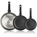 ALZA GIRO lote 3 sartenes aluminio 20-24-28 cm.