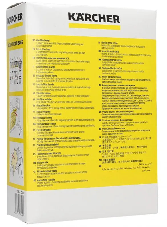 Original bags (5 units) Karcher vacuum cleaner 6.904-329.0