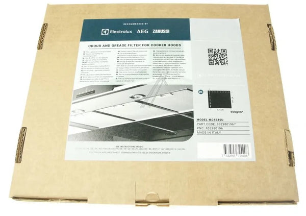 Filtro de grasa y olores Electrolux, AEG MCFE46U