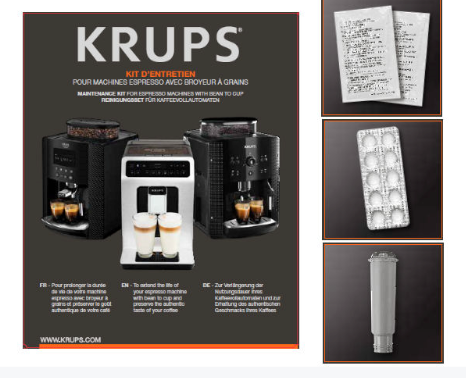 Krups XS530010 coffee maker descaling cleaner kit