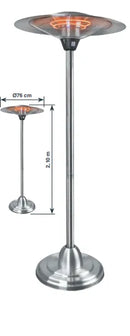 LACOR calentador de pie Inox terrazas 3000W 69411
