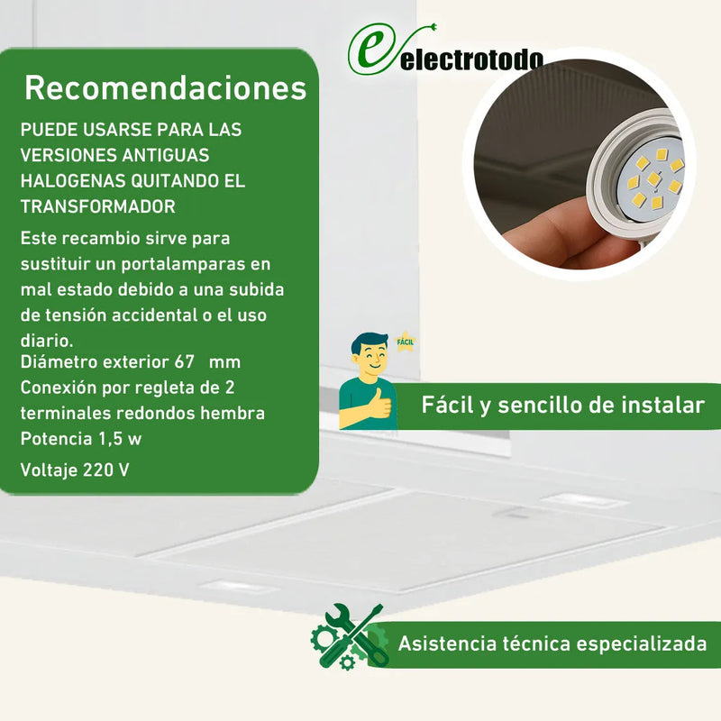 Portalamparas led campana Teka 89220139