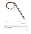 Resistencia estufa pellet 160mm x 12.5mm 350W HT62703