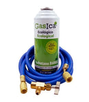 Gas refrigerante GASICA D2 - R12 R134a + manguera carga 5/16"x1/4" + válvula