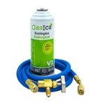 Gas refrigerante GASICA V2 - R22 R32 R407 R290 R410A + manguera carga 5/16"x1/4" + válvula