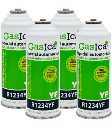 Pack 4 botellas gas refrigerante GASICA YF - R1234yf