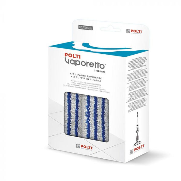 Pack of 2 cloths and 2 covers for Polti Vaporetto 3 Clean PAEU0357