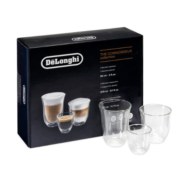 De'Longhi 2 Latte Double Wall Thermal Glasses Glass/Transparent 5513284171  - Best Buy