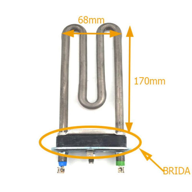 Resistencia lavadora 1700W Indesit, Whirlpool C00255452